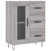 vidaXL Highboard grå sonoma 69,5x34x180 cm konstruert tre