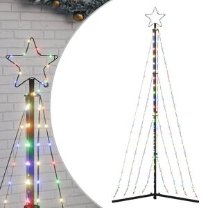 vidaXL LED juletre 339 LEDs Fargerike 187 cm