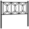 vidaXL Utskiftbar sengegavl i metall svart 107 cm