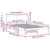 vidaXL Sengestamme med hodegjerde Hvit 120 x 190 cm Massiv furu