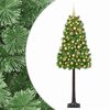 vidaXL Kunstig hengslet juletre med kuler 120 cm 150 LED-lys Varmhvit