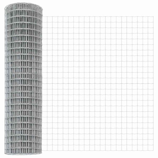 vidaXL Euro gjerde sølv 1.4 x 10 m Varmegalvanisert jern