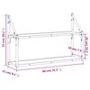 vidaXL Vegghylle 3 etasjer sonoma eik 80x21x51 cm konstruert tre