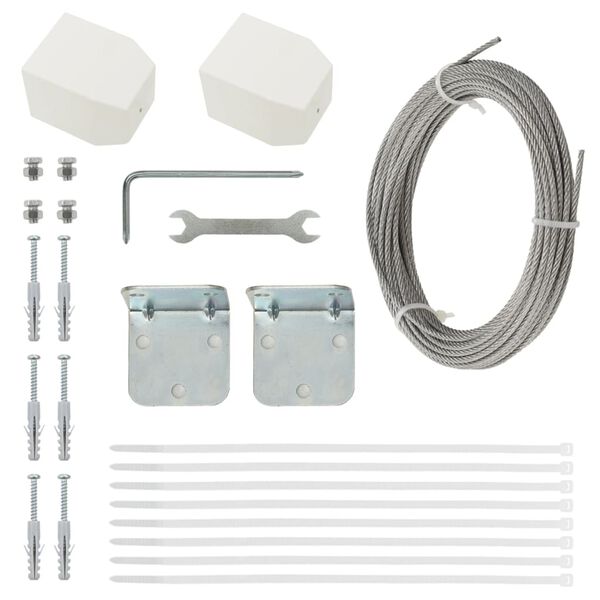 vidaXL Balkongskjerm r&oslash;d 140x240 cm oxfordstoff