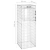 vidaXL Gabionstolpe 50x50x140 cm jern