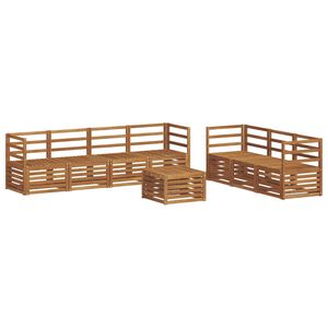vidaXL Sofasett 8 stk. Naturlig Solid akasietre
