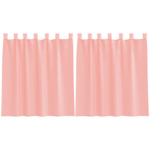vidaXL Voilegardiner med hemper 2 stk rosa 140x140 cm