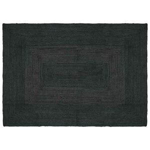 vidaXL Omr&aring;deteppet M&oslash;rkegr&aring; 140 x 200 cm Jute