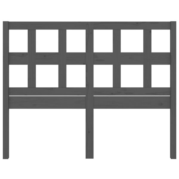 vidaXL Sengegavl grå 165,5x4x100 cm heltre furu