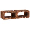 vidaXL Nattbord 2 stk. Brun 45 x 30 x 24 cm Massiv Reclaim Tre