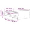 vidaXL Sengestamme med skuff Artisan Eik 90 x 190 cm Massiv furu