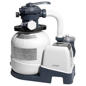 INTEX Sandfilter Bassengpumpe for over Jorden Hvit og svart PVC