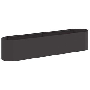 vidaXL Hevet Hagebed Svart 200 x 40 x 40 cm