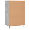 vidaXL Highboard betonggr&aring; 57x35x90 cm konstruert tre
