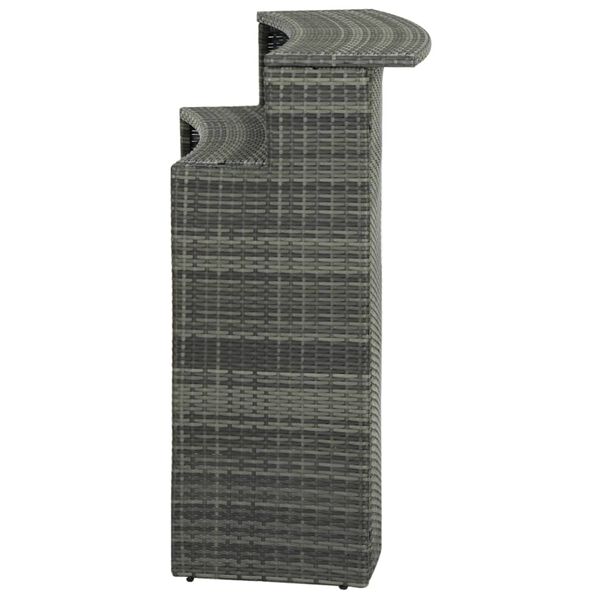 vidaXL Hagebord grå 120x55x110 cm polyrotting