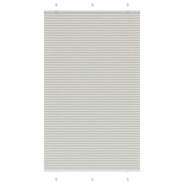 vidaXL Pliss&eacute;gardin lys gr&aring; 115x200 cm Stoffbredde 114,4 cm Polyester