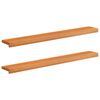 vidaXL Vinduplanker 2 stk. Lys Brun 110 x 20 x 2 cm Massiv b&oslash;ketre
