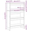 vidaXL Bokskap Kunstnerisk Eik 80 x 30 x 155 cm Konstruert tre