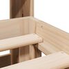 vidaXL Seng med bokhylle uten madrass 180x200 cm heltre furu