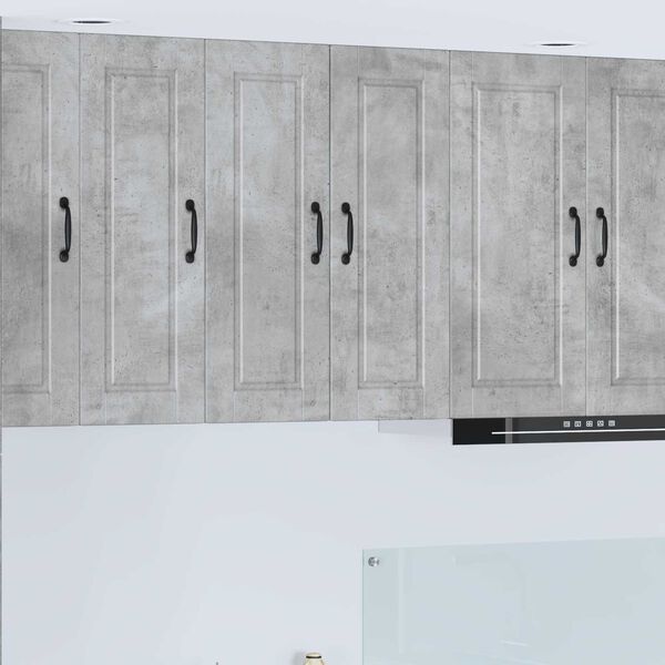 vidaXL Kj&oslash;kkenskap med hylle Betonggr&aring; 30 x 31 x 80 cm Konstruert tre