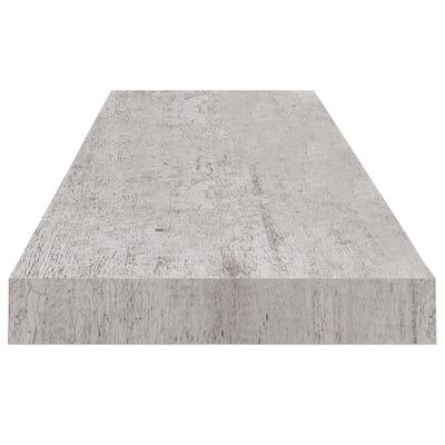 vidaXL Flytende vegghylle betonggrå 90x23,5x3,8 cm MDF