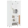 vidaXL Highboard hvit 69,5x34x180 cm konstruert tre