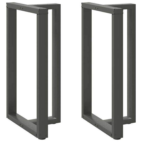 vidaXL Barbordben T-formet 2 stk antrasitt 60x35x(100-101) cm st&aring;l