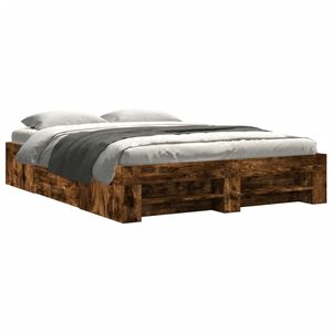 vidaXL Sengeramme uten madrass r&oslash;kt eik 150x200 cm konstruert tre