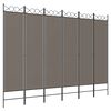 vidaXL Romdeler med 6 paneler antrasitt 240x200 cm stoff