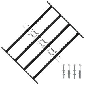 vidaXL Vindus sikkerhetsgrill 75.5 x 60 cm Galvanisert st&aring;l