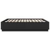 vidaXL Sengeramme med LED-lys svart 200x200 cm konstruert tre