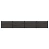 vidaXL Gjerdesett 4 stk. 699 x 105 cm WPC og Aluminium Svart