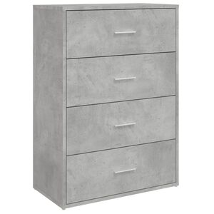 vidaXL Skjenk betonggr&aring; 60x31x84 cm konstruert tre