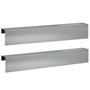 vidaXL Kantprofil til hage 2 stk. 100 x 10 x 15 cm Galvanisert st&aring;l