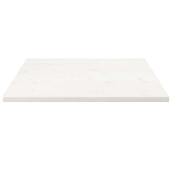 vidaXL Bordplate hvit 80x80x2,5 cm heltre furu rektangulær