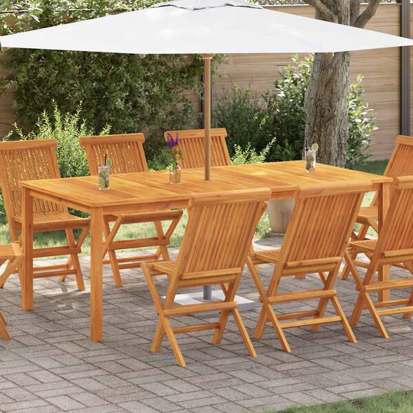 vidaXL Hagebord 200x100x74 cm heltre akasie