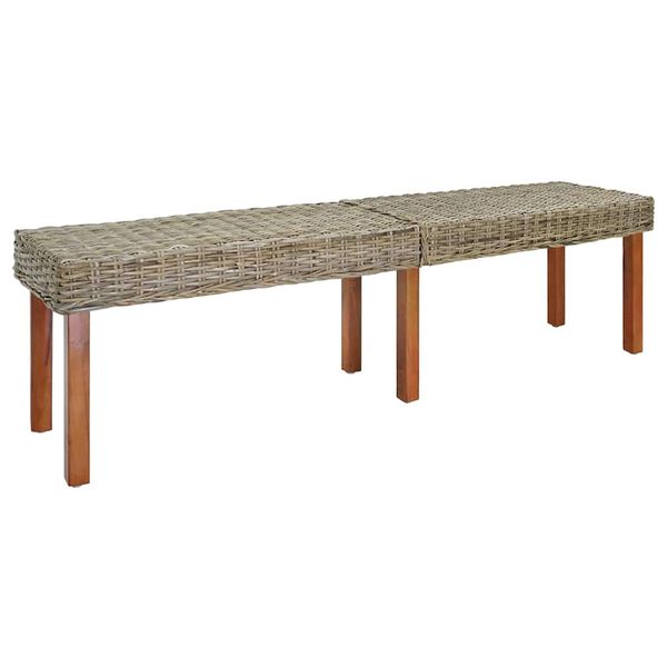 vidaXL benk Naturlig 160 x 35 x 45 cm Massiv mango tre