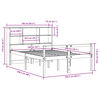 vidaXL Seng med bokhylle uten madrass hvit 160x200 cm heltre furu