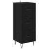 vidaXL Serviesskap Svart eik 34 x 34.5 x 90 cm Konstruert tre