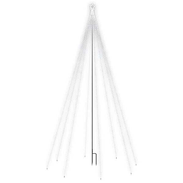 vidaXL LED juletre Innendørs Utendørs 800 LEDs Kald Hvit 5 m