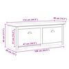 vidaXL Gangbenk BODO hvit og brun 114x40x45 cm