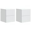 vidaXL Vegghengt Nattbord 2 stk. Hvit 33 x 34,5 x 40 cm Konstruert tre