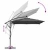 vidaXL Kantilever bananparasol Antrasitt 249 x 249 x 250 cm