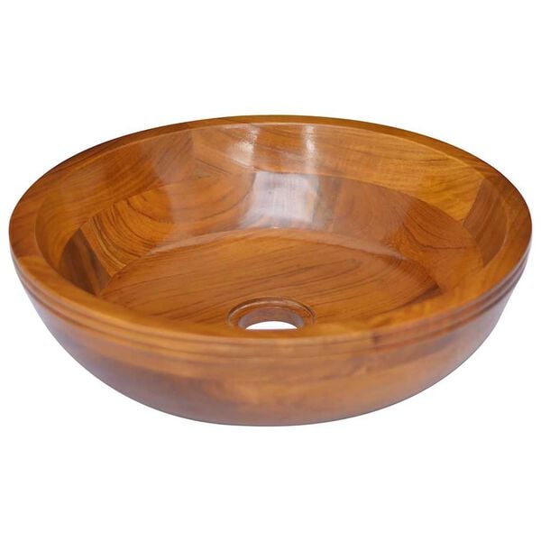 vidaXL Vask heltre teak &Phi;40x10 cm