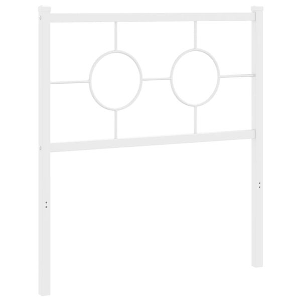 vidaXL Utskiftbar sengegavl i metall hvit 75 cm