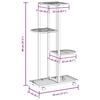 vidaXL Blomsterstativ med hjul 4 etasjer 44x23x80 cm svart jern