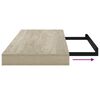 vidaXL Flytende vegghyller 2 stk eik 60x23,5x3,8 cm MDF