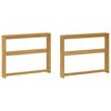 vidaXL Armlenksmodul 2 pcs Hvit 78,5 x 10 x 61 cm Solid akasietre