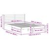 vidaXL Sengestamme med hodegjerde Brun 140 x 220 cm Massiv furu