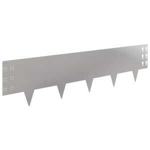 vidaXL Gjerdekant 30 pcs 100 x 25 cm St&aring;l S&oslash;lv